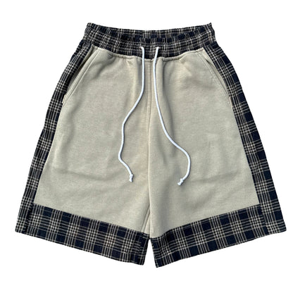 Beige Paneled Sweatshorts [M]