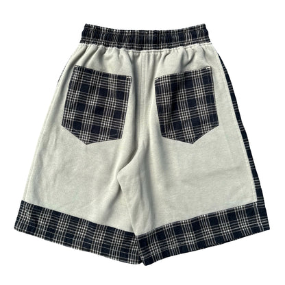 Beige Paneled Sweatshorts [M]
