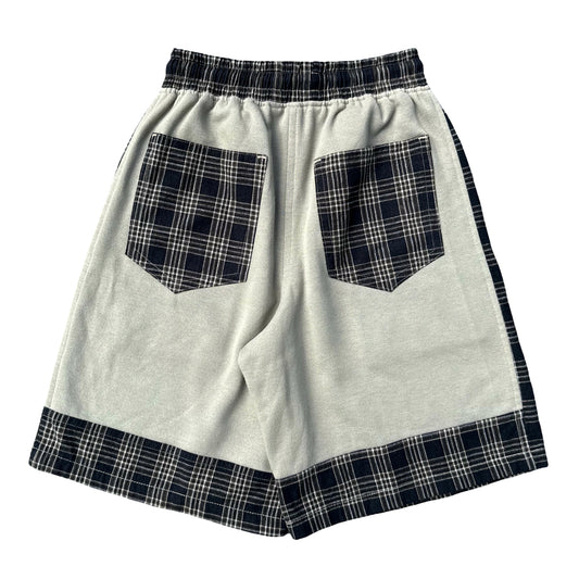 Beige Paneled Sweatshorts [M]