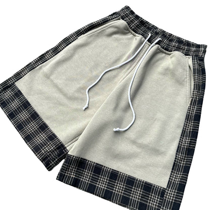 Beige Paneled Sweatshorts [M]