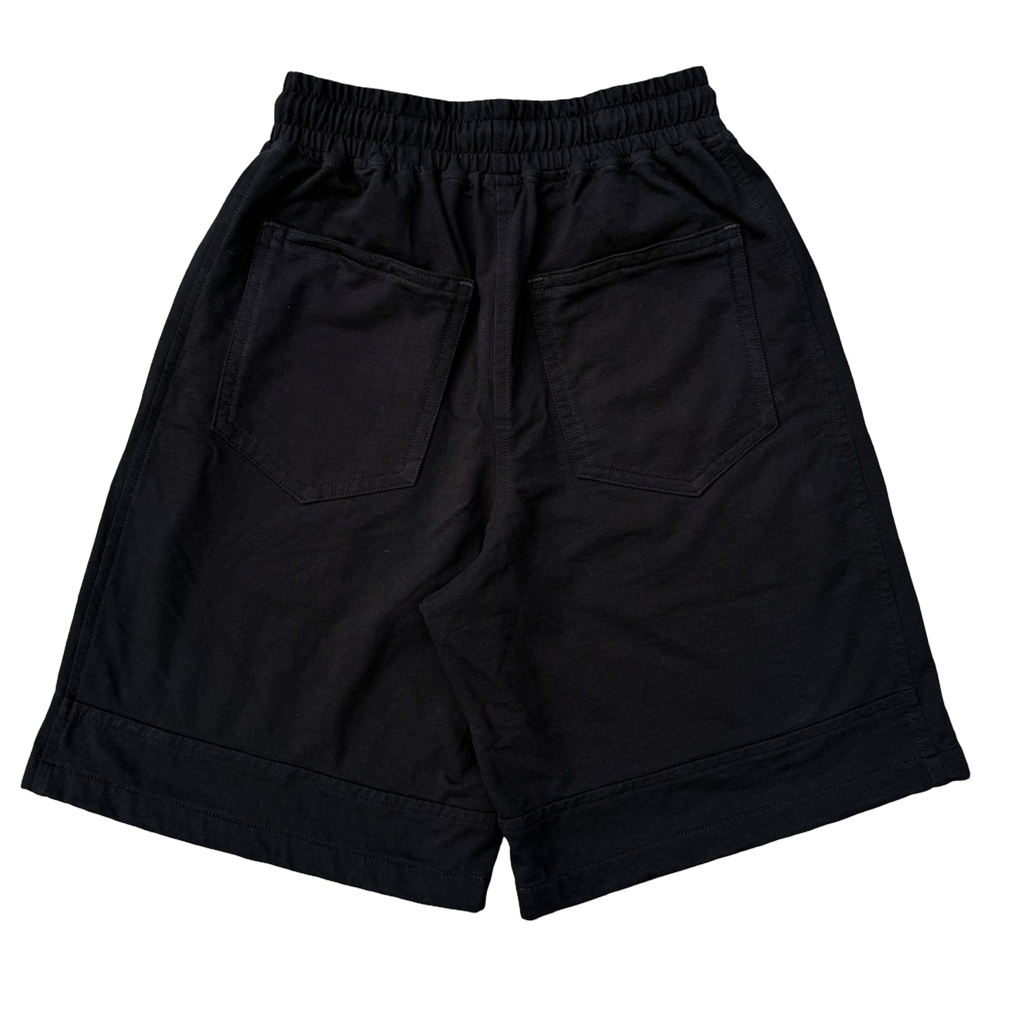 Black Paneled Sweatshorts