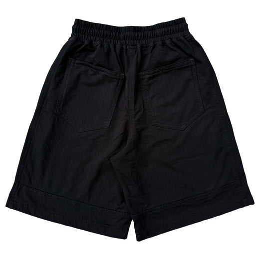 Black Paneled Sweatshorts