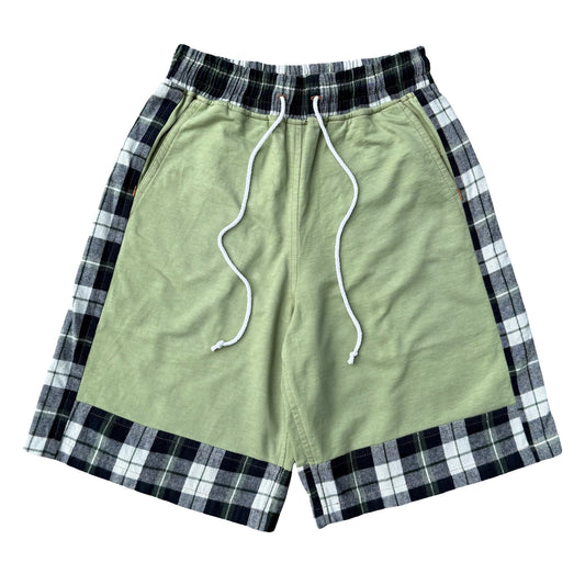 Olive Paneled Shorts [M]