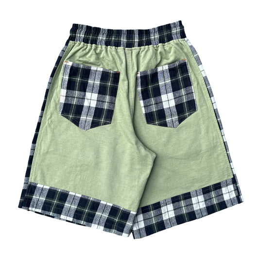 Olive Paneled Shorts [M]