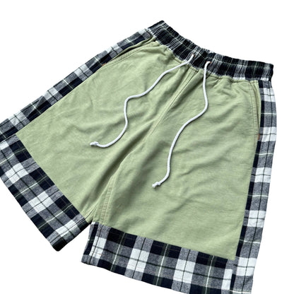 Olive Paneled Shorts [M]